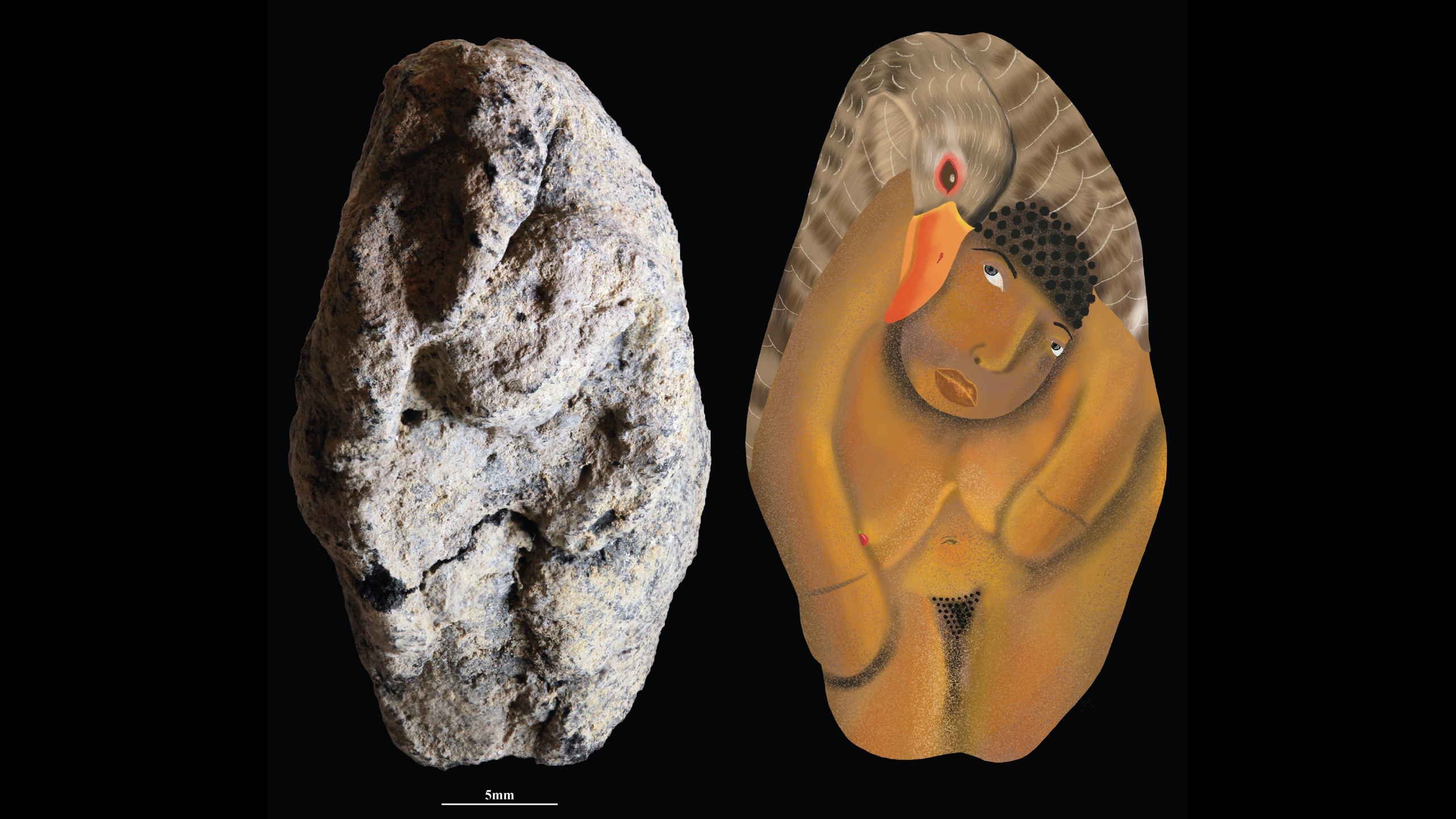 12,000-year-old clay figurine from Israel shows male goose mounting a squatting woman, according to archaeologists