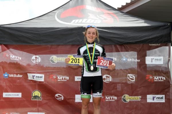 Emily Parkes won the weekend and leads the U19 women's All Mountain Cup