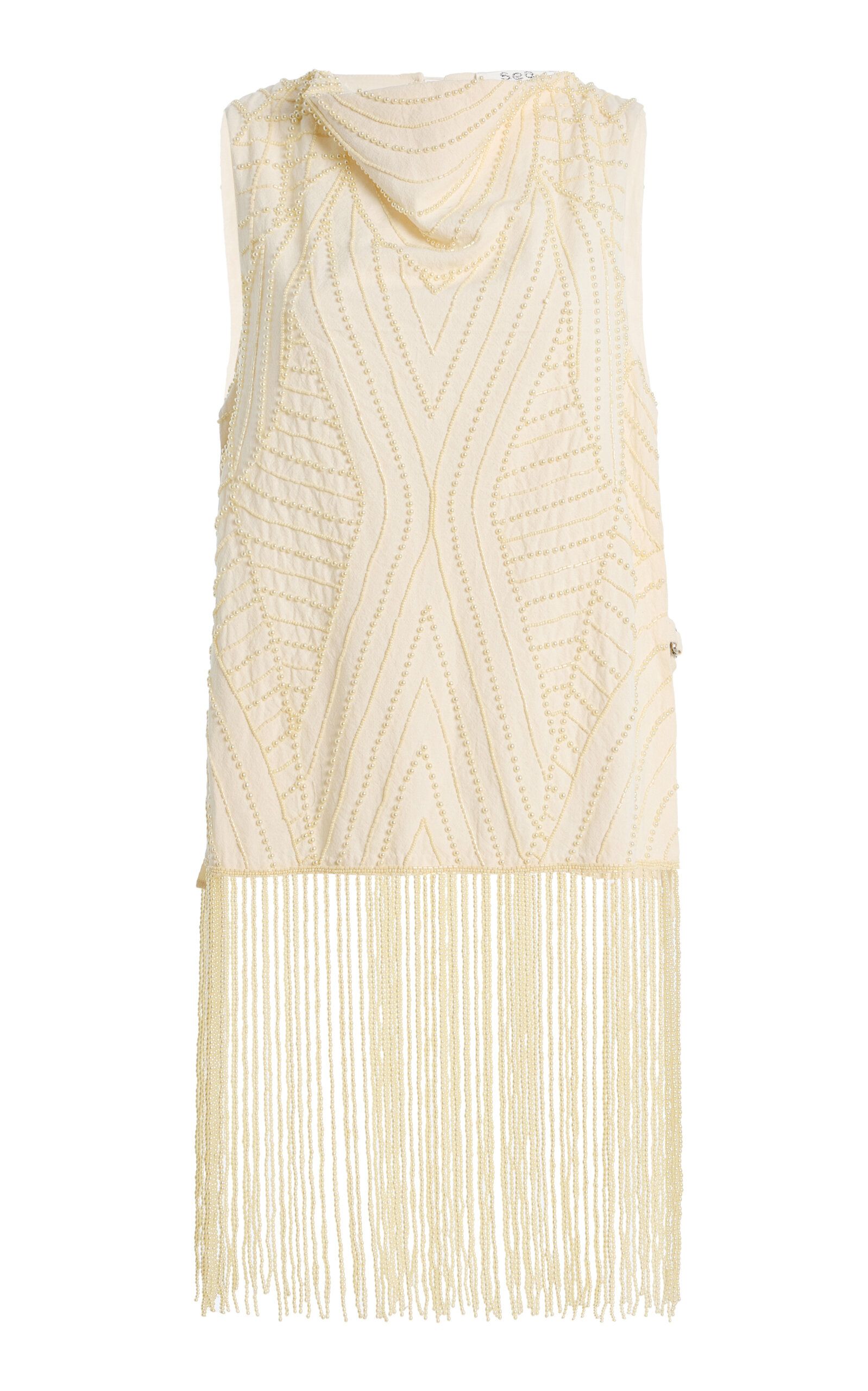 Carlotta Embellished Cotton-Blend Top