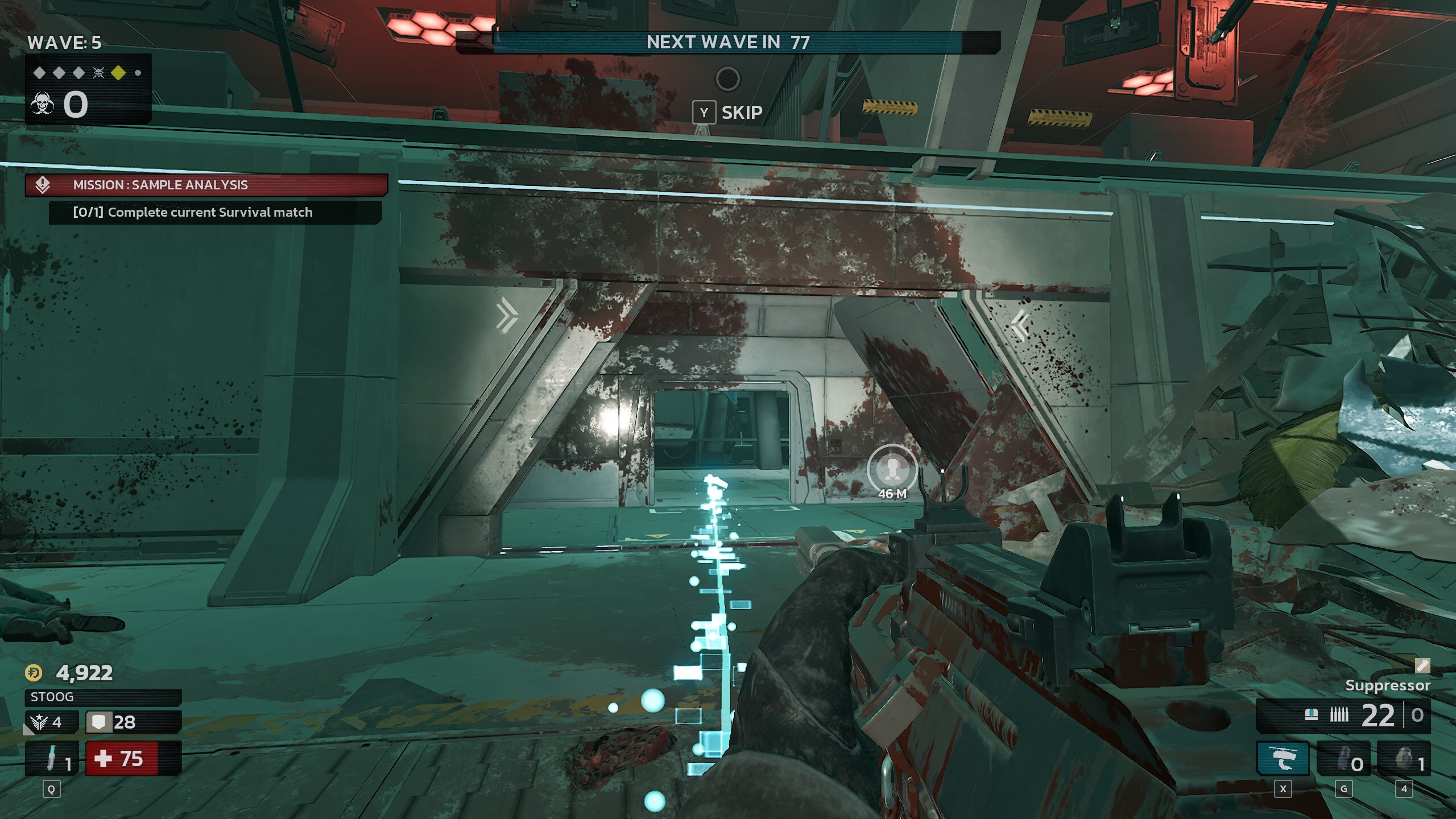 A bloody hallway