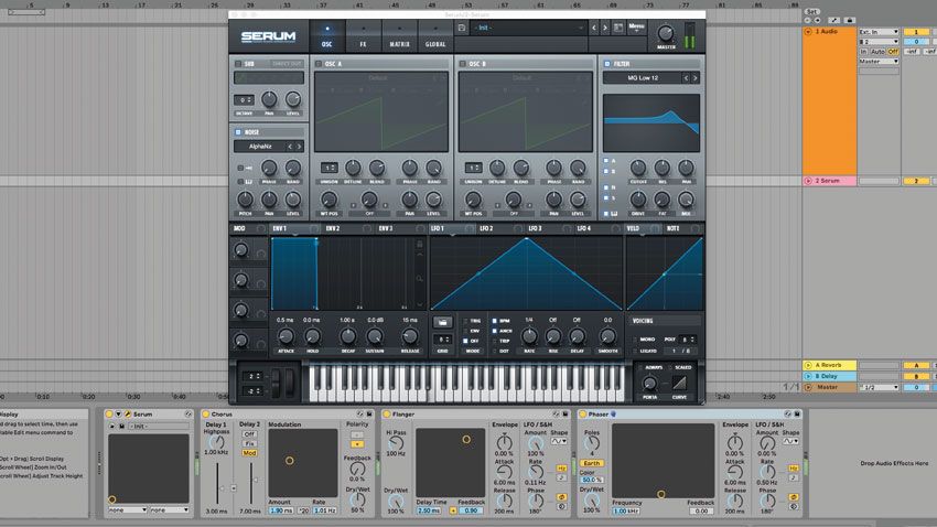 Serum synth running in Ableton Live