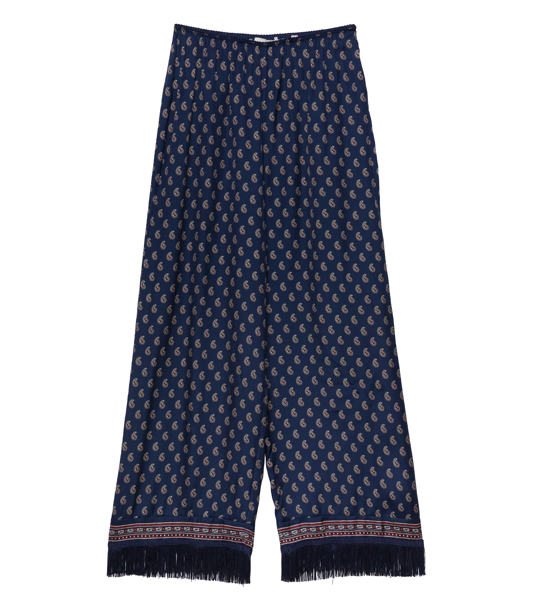 Lavon Fringe Pant -- Bleu Taormina Paisley