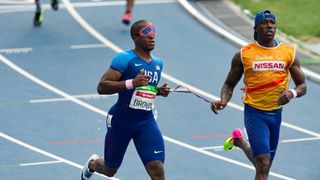 David Brown of the USA running at the Paralympic Games