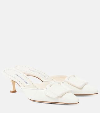 Maysalebi 50 Croc-Effect Leather Mules