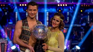 Strictly winners Caroline Flack and Pasha Kovalev with the glitterball