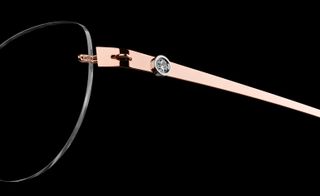 Glasses frame with diamond on it from Lindberg Precious collection