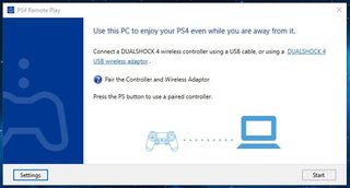 PS4 Remote Play Screen
