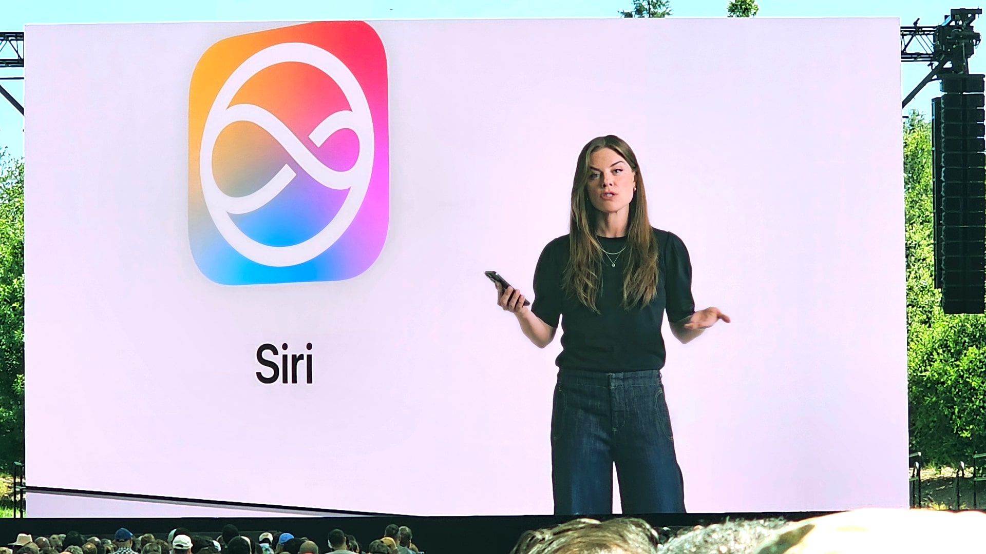 Updates to Siri being presented at Apple's Worldwide Developers Conference (WWDC) 2024.