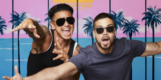 Pauly D and Vinny in a promo photo for Jersey Shore: Family Vacation