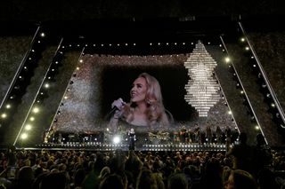 Adele performing at her Las Vegas residency