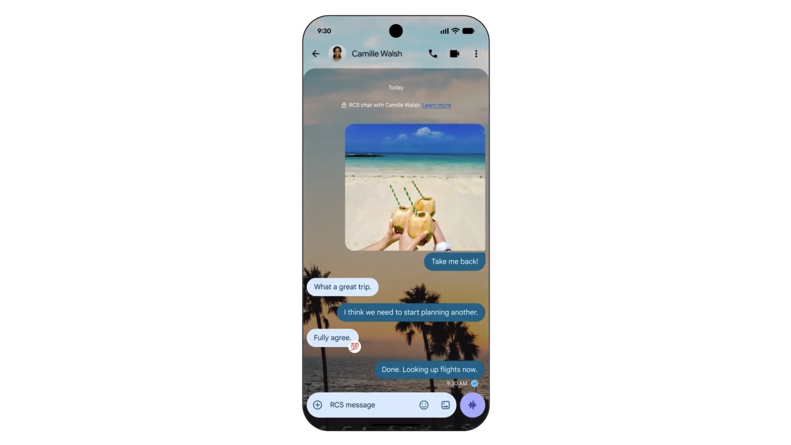 Chat themes in Google Messages