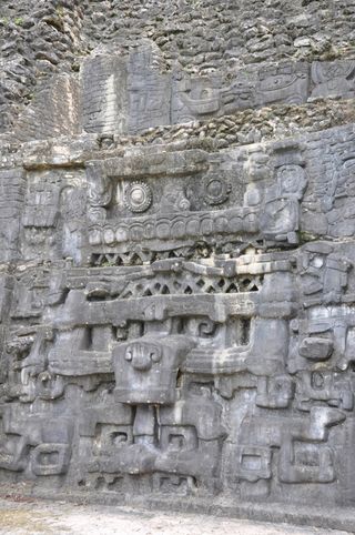 A stucco frieze monument in Caracol.