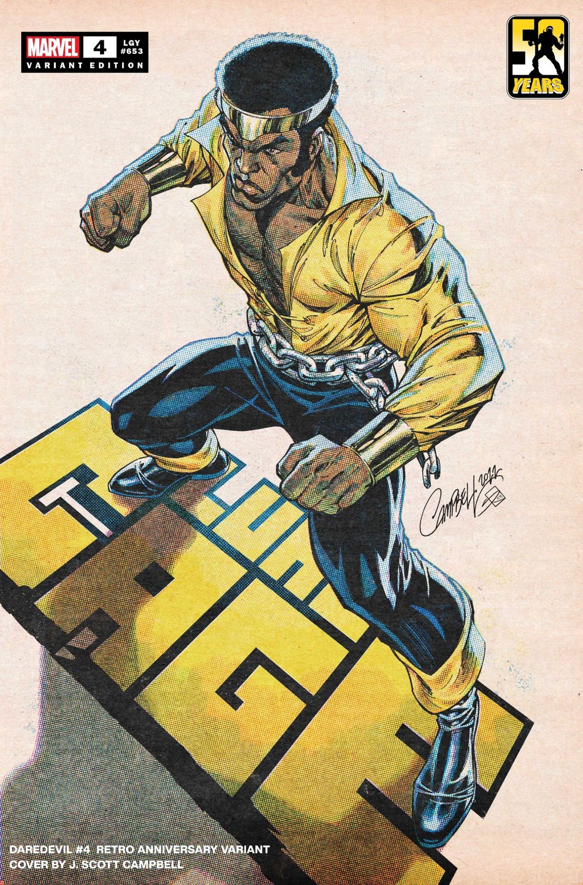 Daredevil #4 Luke Cage 50th anniversary variant by J. Scott Campbell