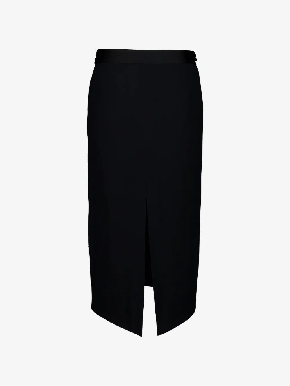 Tom Ford Satin Tailored Tuxedo Pencil Skirt With Button Details | 44