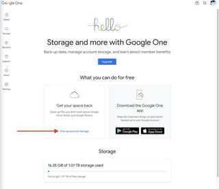 How To Manage Free Google One Storage Web 1