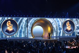 CEO of the Recording Academy Harvey Mason Jr. speaks on stage during the 66th Annual Grammy Awards at the Crypto.com Arena in Los Angeles on February 4, 2024.