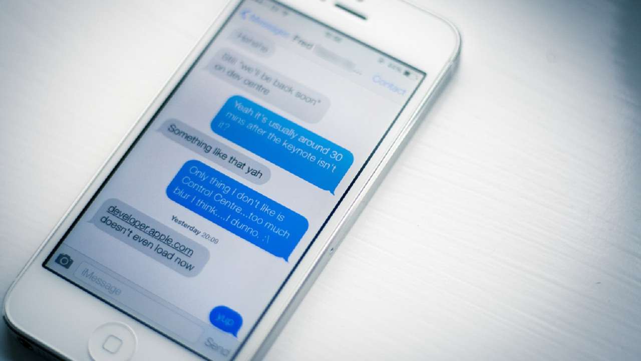 imessage on iPhone screen