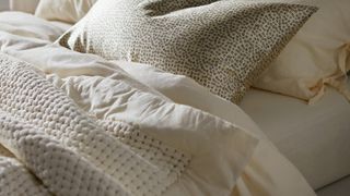 neutral bedding with silk pillowcase and best sheets made of brushed cotton