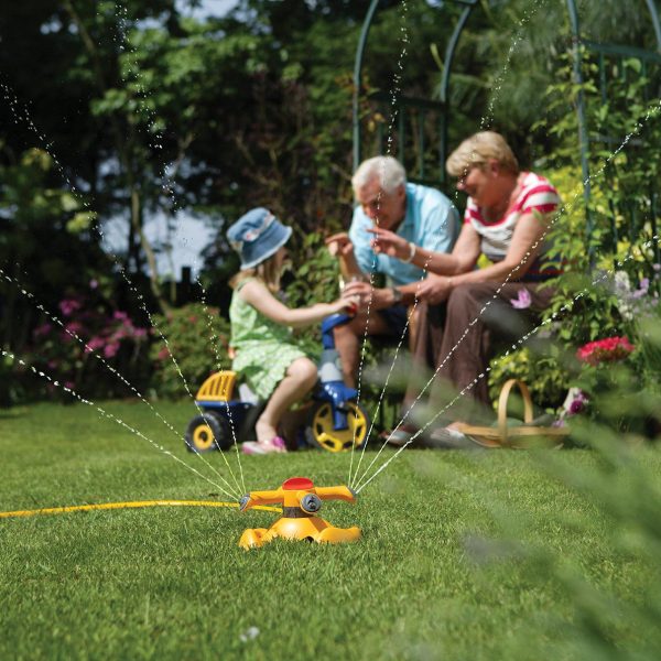 Hozelock garden sprinkler in garden