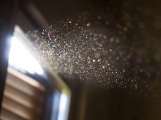 dust caught in light from window