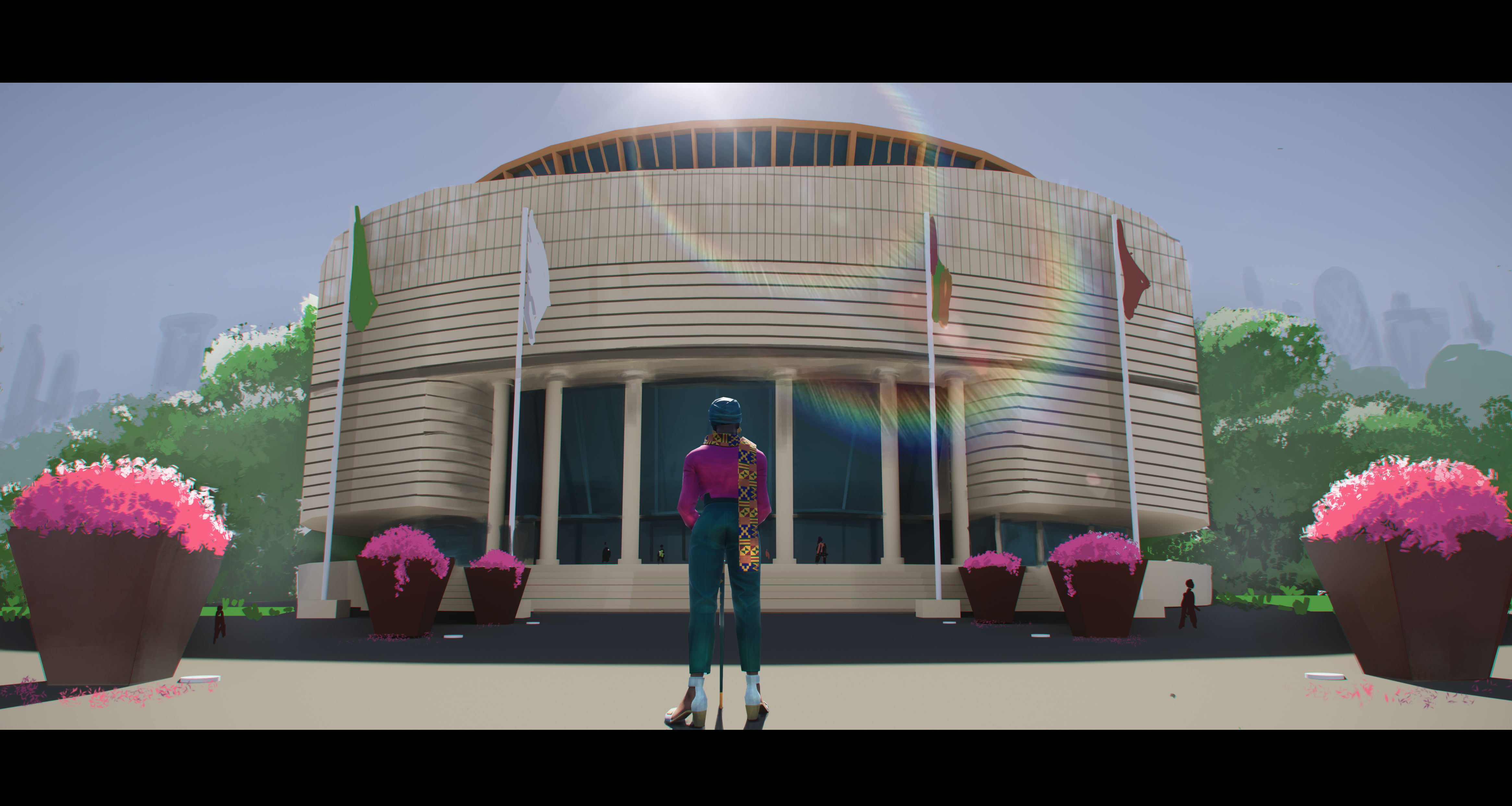 Black characters from a Africa set video game