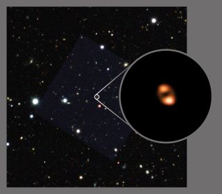 With the help of a gravitational lens, researchers measured the wind flowing out of a galaxy 12 billion light years away.
