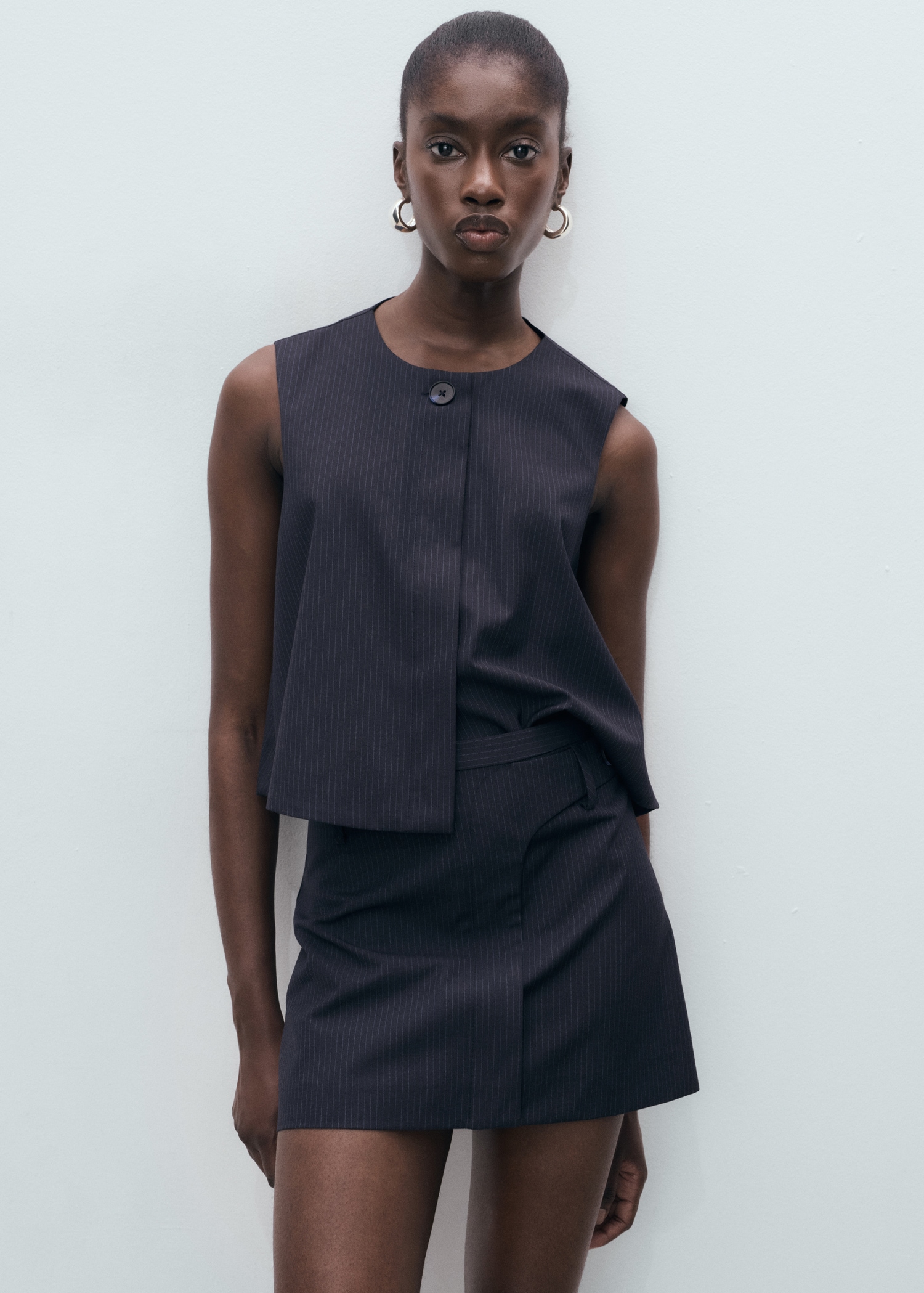 Pinstriped Short Skirt - Women | Mango United Kingdom