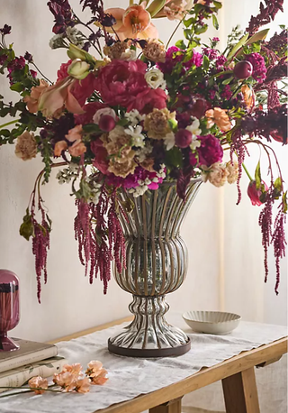 Mixed material urn vase from Anthropologie