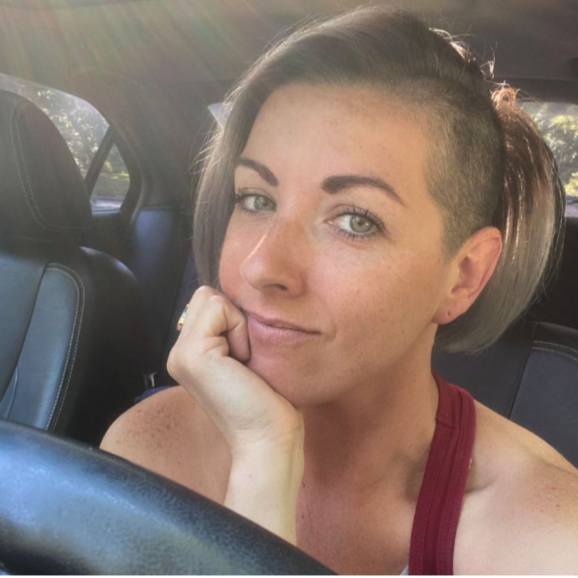 A selfie of Joan Rowley