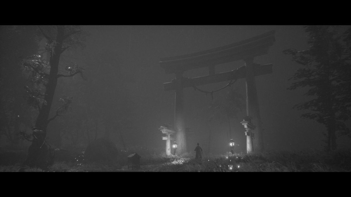 Screenshots from the black and white samurai side-scroller, Trek to Yomi