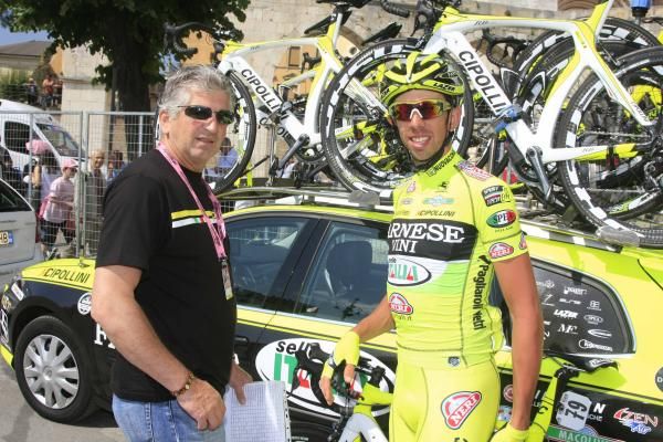 Farnese Vini-Selle Italia directeur sportif Serge Parsani with Alfredo Balloni.