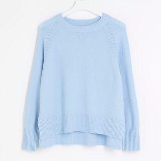 blue knit jumper 