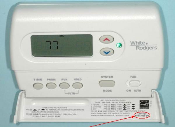 Model number location.