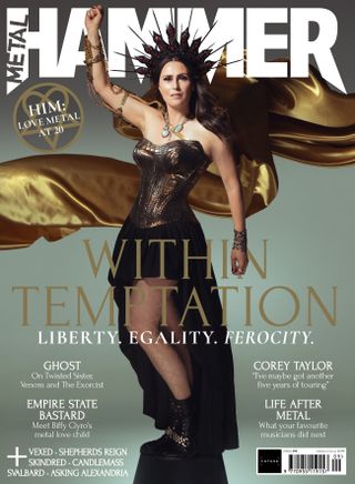Sharon Den Adel on the cover of Metal Hammer