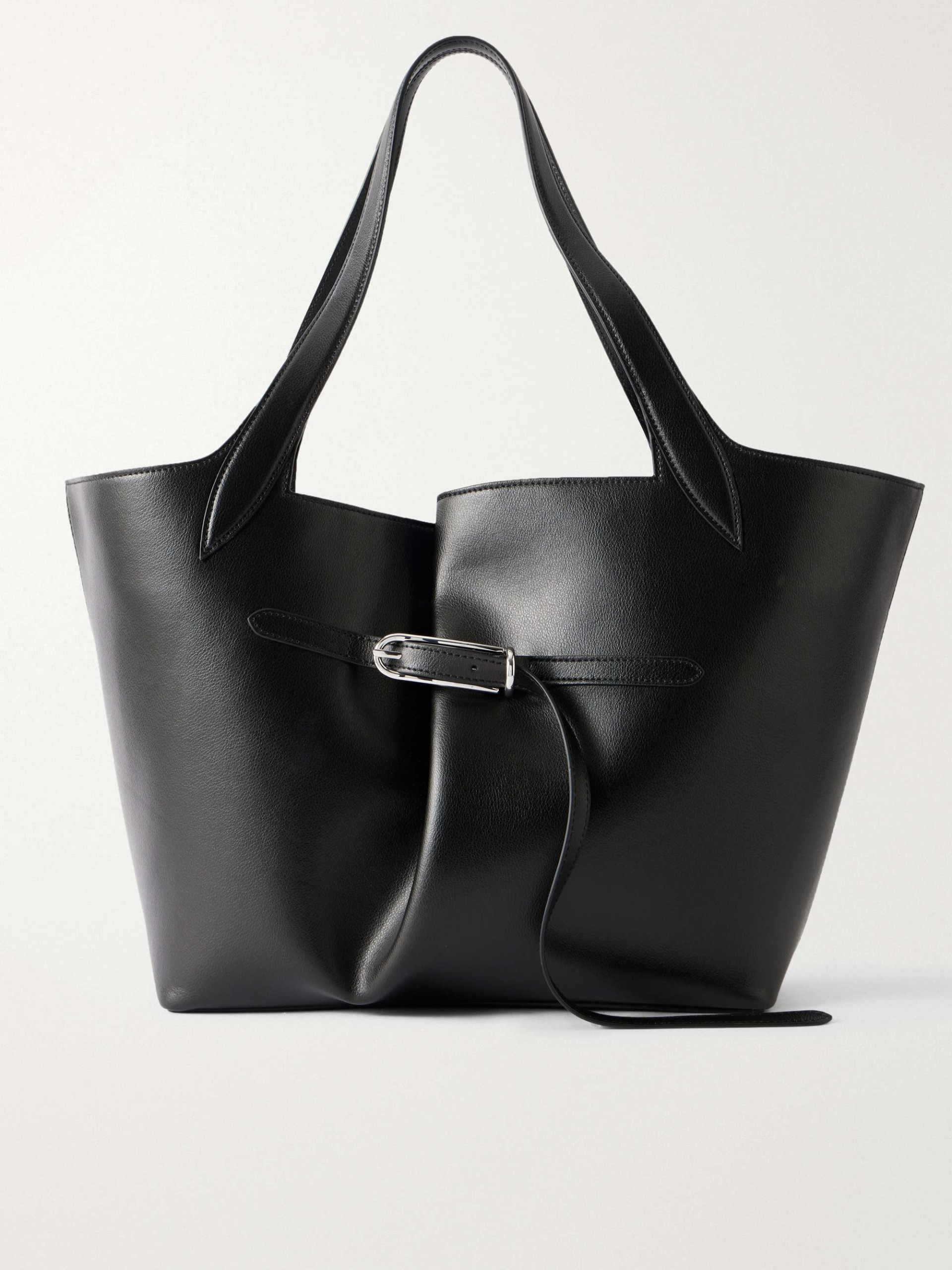 Belted Leather Tote