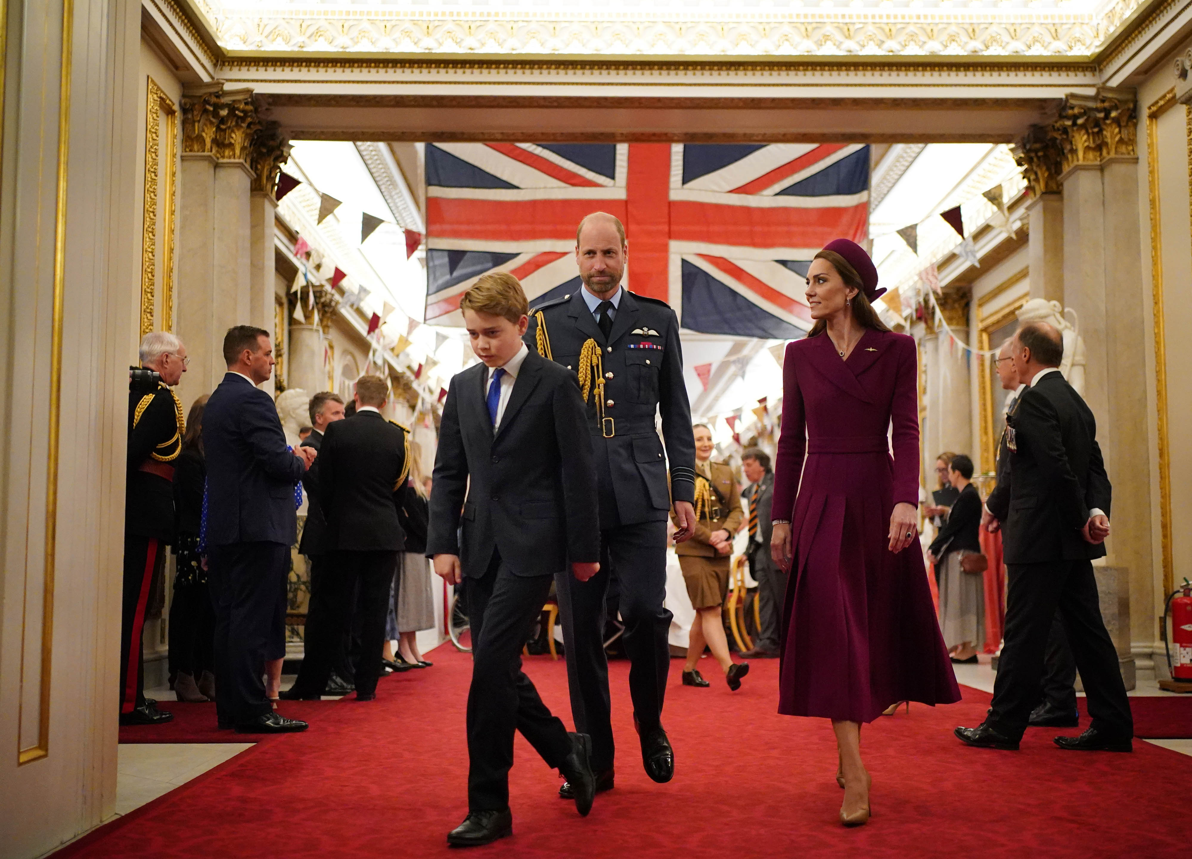 Prince William, Kate Middleton and Prince George at VE Day Tea Party, 5 May 2025