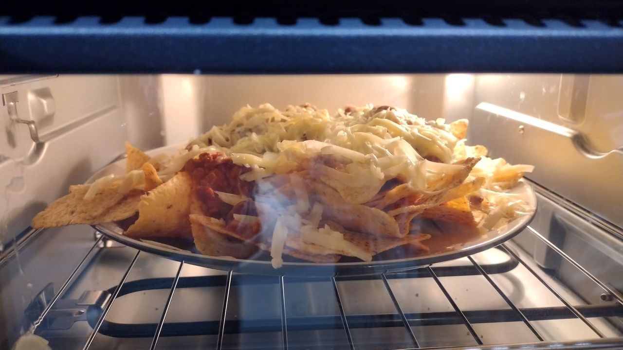 Cuisinart TOA-60 Air Fryer being tested in writer's home