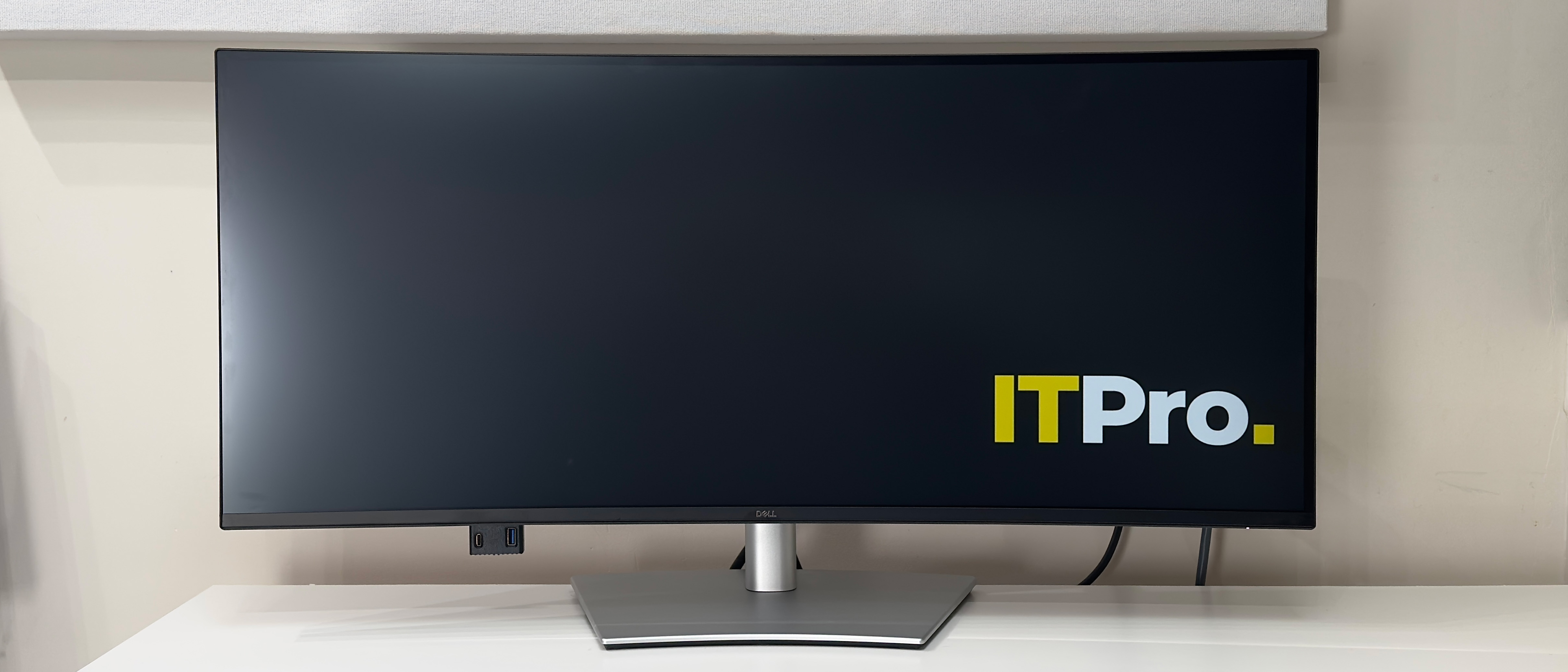 The Dell Pro 34 Plus P3425WE Monitor on a desk