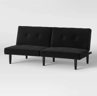 2. Room Essentials Futon Sofa Black | Was $160