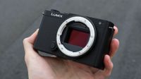 Panasonic Lumix S9 camera held in a hand