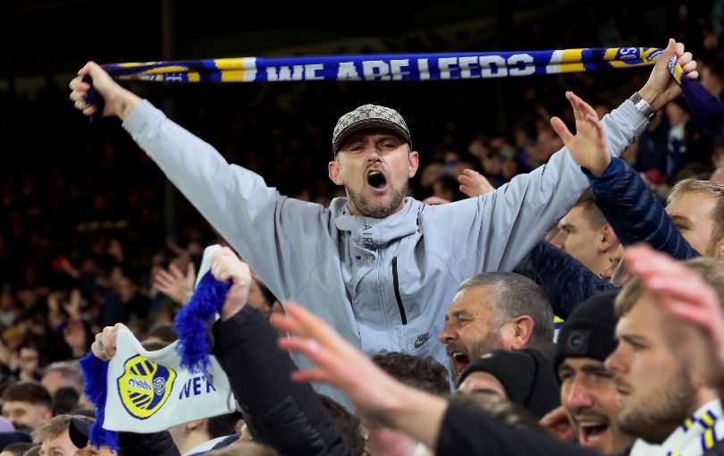 Leeds United supporters at Elland Road