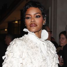 Teyana Taylor attended W Magazine and Dior's pre-Oscars party in a surprisingly full-coverage outfit