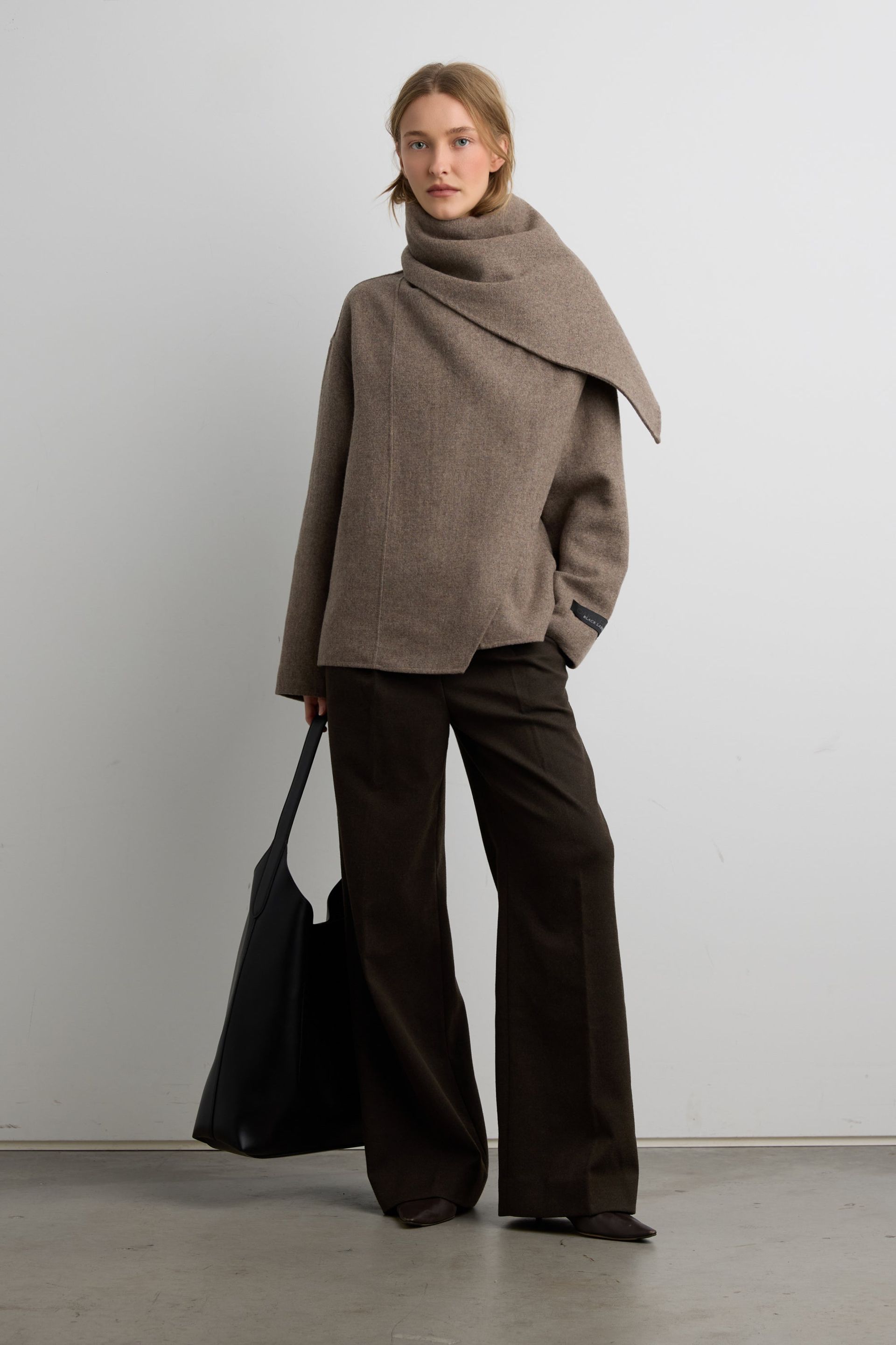 Wool Cashmere Scarf Coat