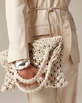 Cadiz Hand-Knotted Rope Tote With Paillettes