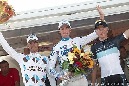 Grand Prix de la Somme podium (l-r): Lloyd Mondory, Anthony Roux and Fabian Wegmann