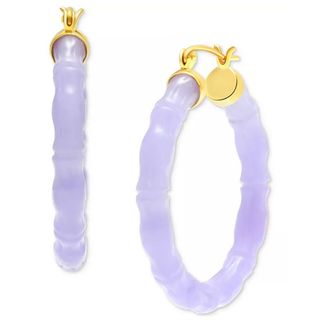 lavender hoop earrings