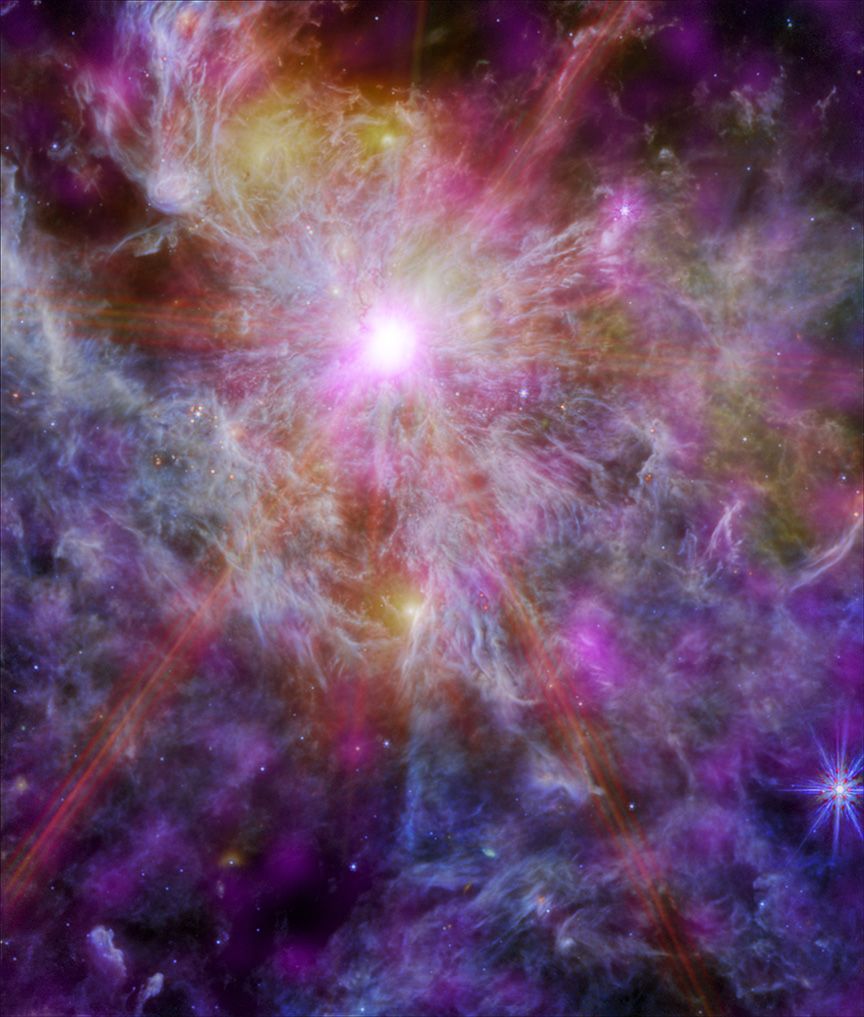 A composite photograph of N79, a large star formation