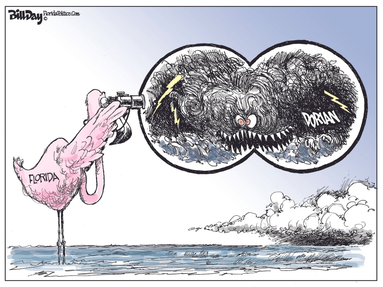 Editorial Cartoon U.S. Florida Hurricane Dorian Destruction Category 3