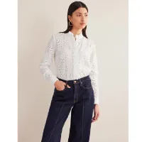 Scallop Trim Broderie Shirt, $150(£98) | Boden