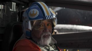 Paul Sun-Hyung Lee as Carson Teva piloting X-Wing in The Mandalorian